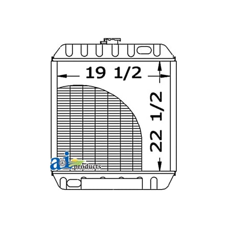 A & I Products Radiator 1" x1" x1" A-86546700